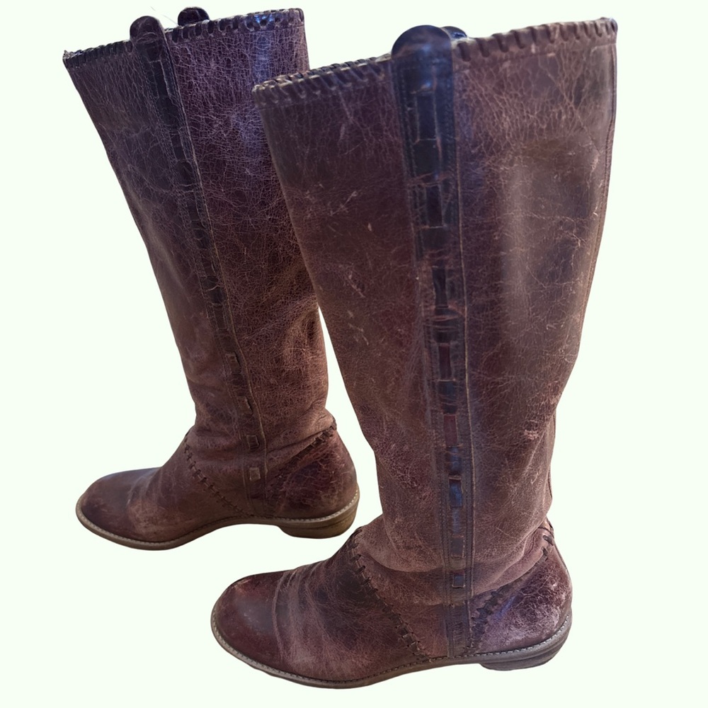 Lucky Penny Brown Leather Boots with Equestrian Style 6.5